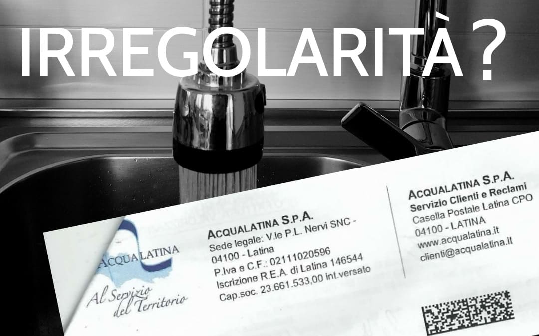 Acqualatina: le Associazioni dei Consumatori segnalano comportamenti anomali