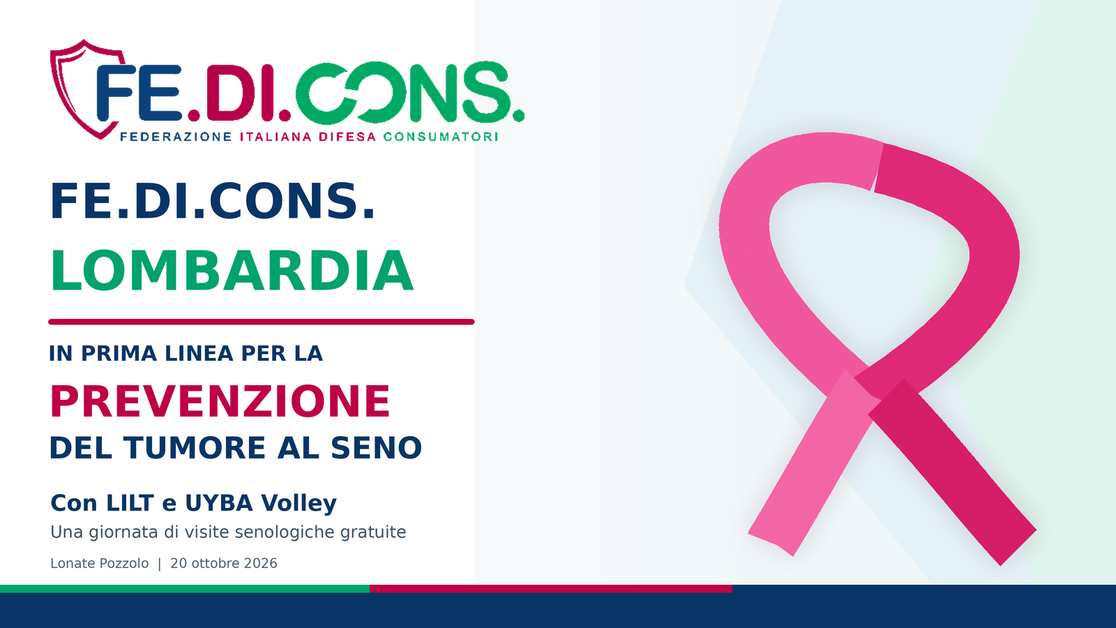 FE.DI.CONS. Lombardia in prima linea per la prevenzione del tumore al seno: con LILT e UYBA Volley un’importante iniziativa dedicata alle giovani donne